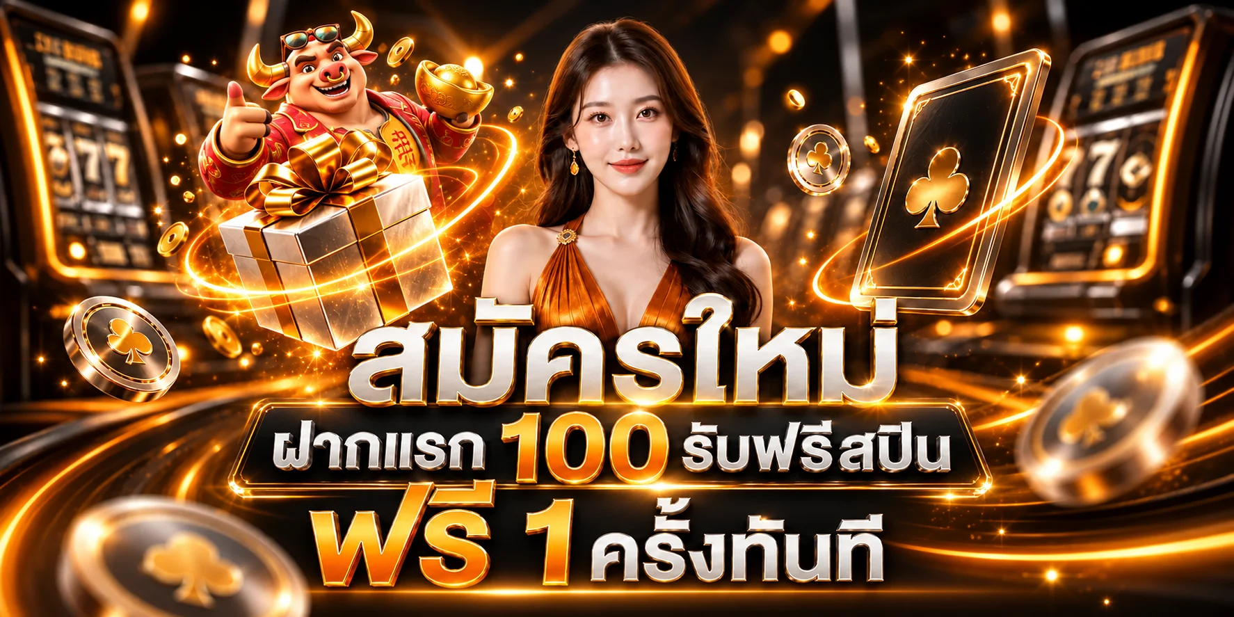 แบนเนอร์สมัครใหม่ TEMTUNG โทนส้มดำ