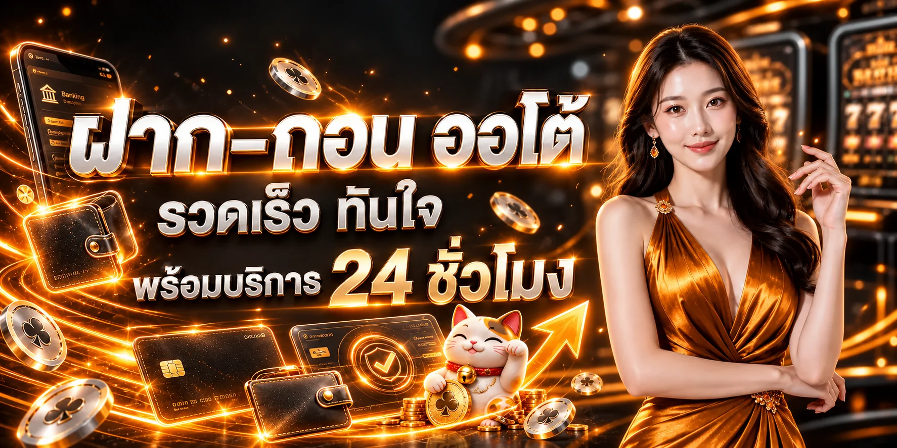 ระบบฝากถอนออโต้ TEMTUNG ตลอด 24 ชั่วโมง